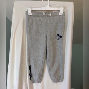 Disney Gray Joggers with Mickey Mouse and GAP Logo kids size small